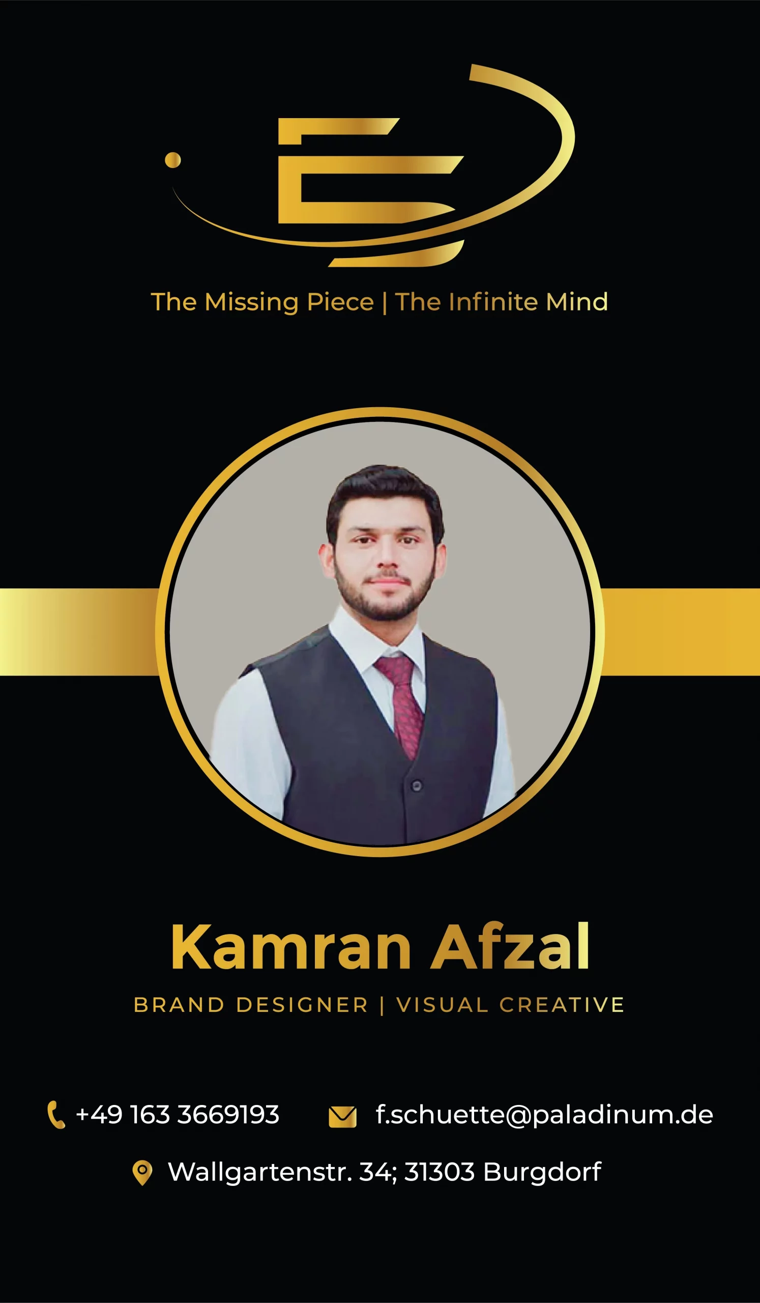 Teamkarte element5 – Kamran Afzal, Brand Designer & Visual Creative. Spezialist für Corporate Identity, Logos, Illustrationen und visuelle Markenwelten.