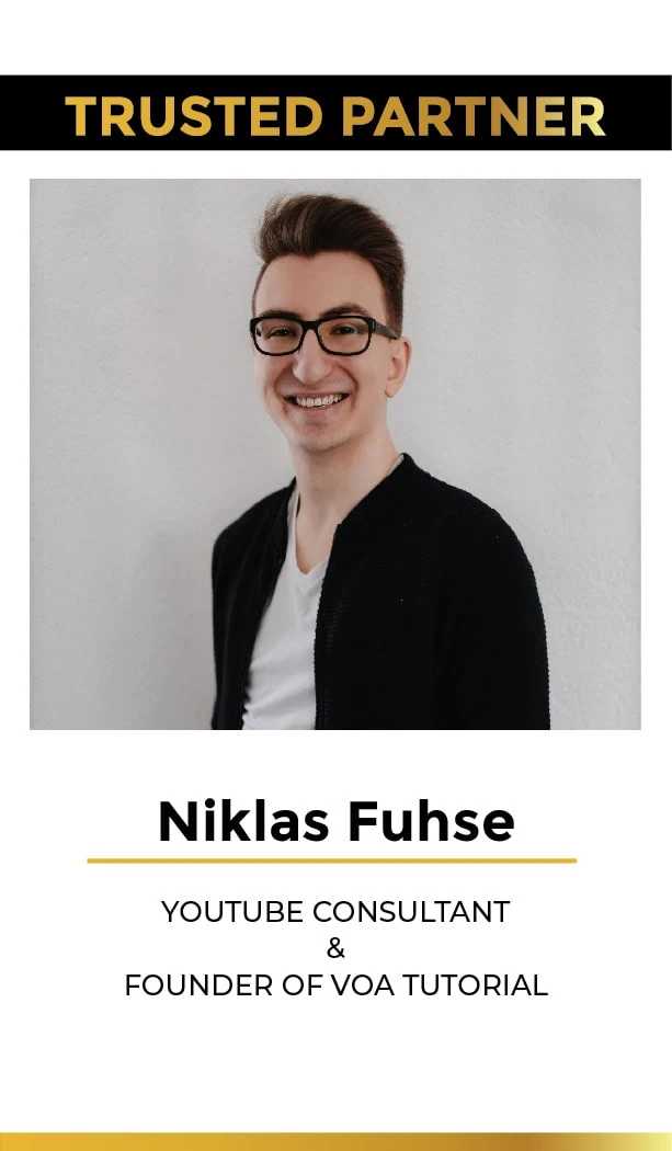 Bild und Team Card - Niklas Fuhse element5 Trusted Partner - YouTube Consulting expert und VOA Tutorial